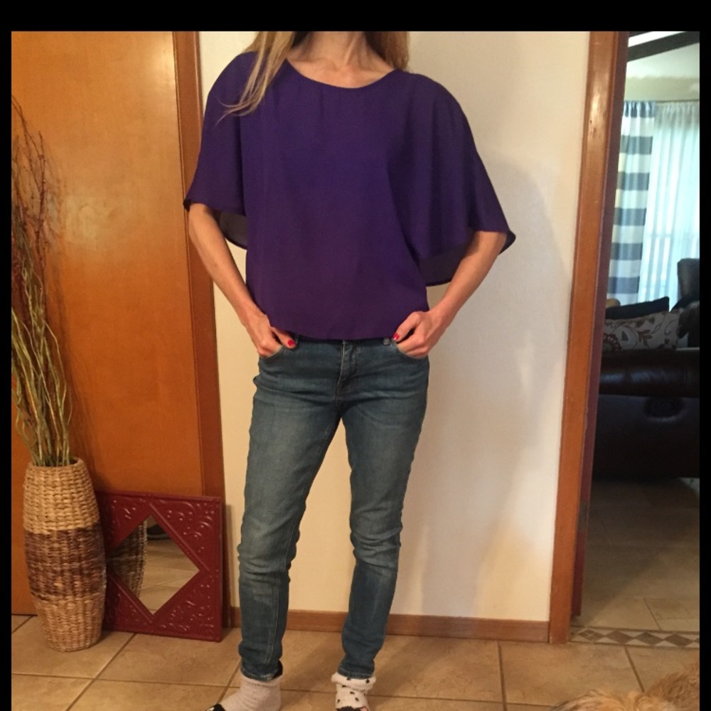 Ladies lightweight purple blouse